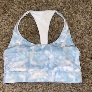 Blue tie dye sports bra size medium never worn / ryderwear